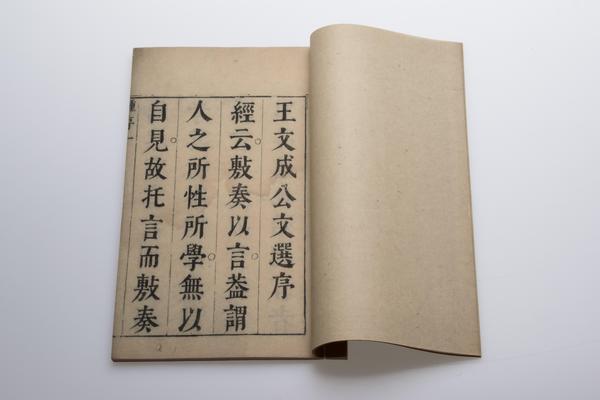 《王文成公文选》八卷,王阳明,王守仁,阳明文化