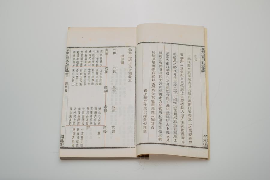 《余姚上塘王氏宗谱》十四卷《首》一卷《末》一卷 第一册 重要内容十一 卷三 渊源图 (二),王阳明,王守仁,阳明文化