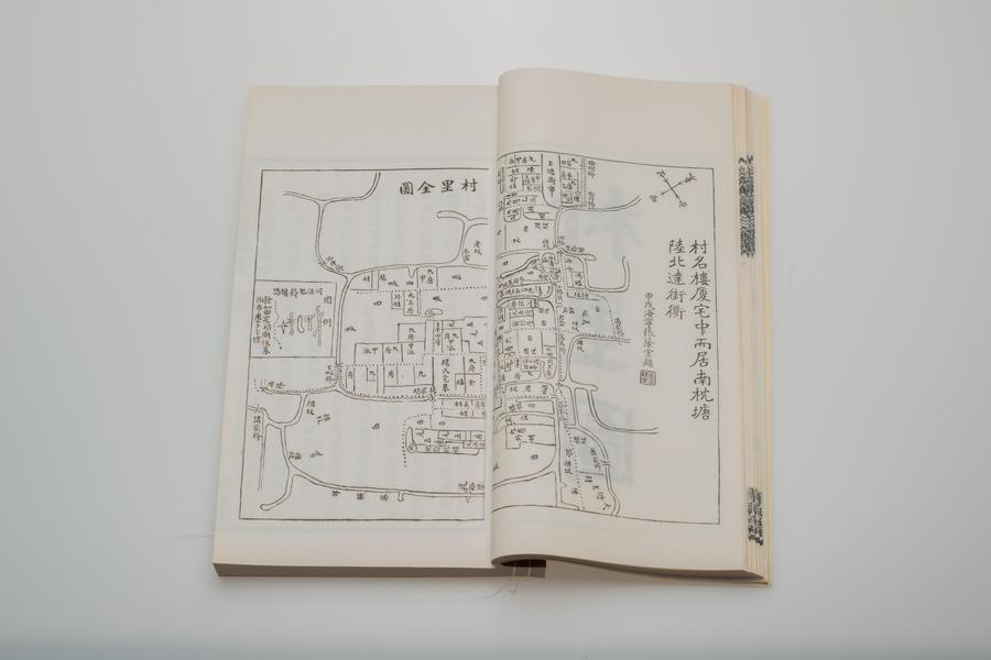 《余姚上塘王氏宗谱》十四卷《首》一卷《末》一卷 第一册 重要内容六 村里全图 (二),王阳明,王守仁,阳明文化