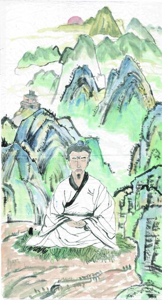 《心学先生 墨韵图》,王阳明,王守仁,阳明文化