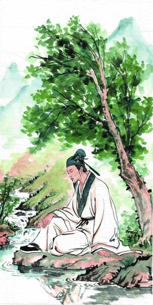 《王阳明临溪问道》,王阳明,王守仁,阳明文化